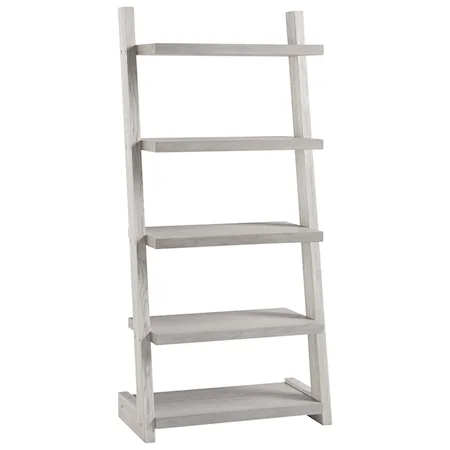 Contemporary 5 Shelf Ladder Bookcase